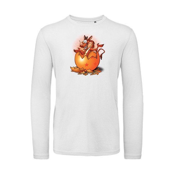 Dragon surprise - modèle B&C - T Shirt organique manches longues - Thème t shirt enfant -