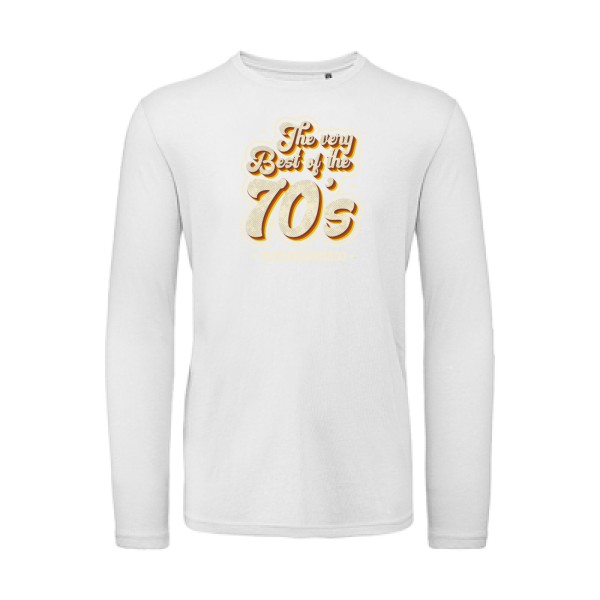 70s - T-shirt bio manches longues original -B&C - T Shirt organique manches longues - thème année 70 -