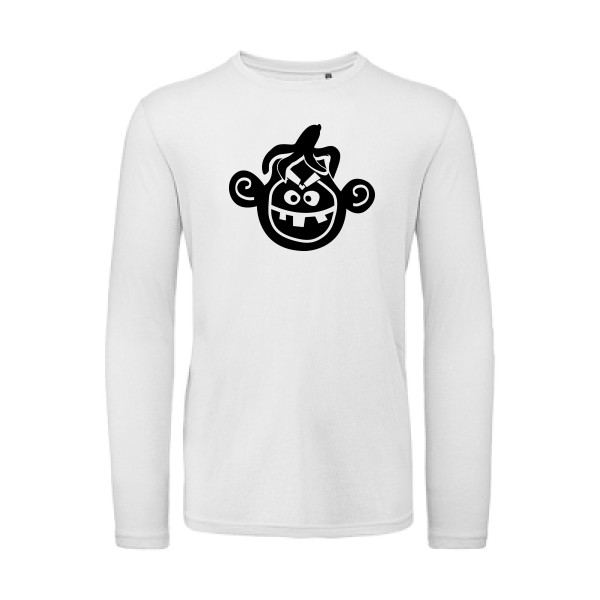 T-shirt bio manches longues Homme original - Monkey - rueduteeshirt.com