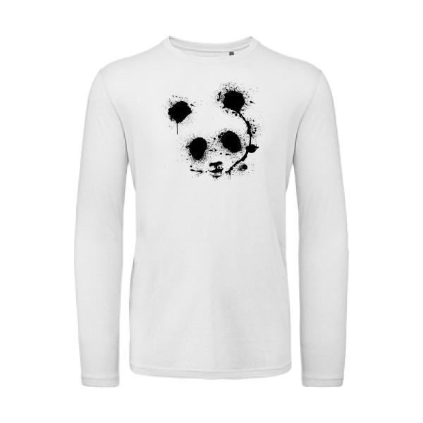T-shirt bio manches longues panda - Homme -B&C - T Shirt organique manches longues 