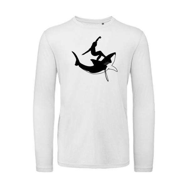 Ride wild- T shirt surf - B&C - T Shirt organique manches longues