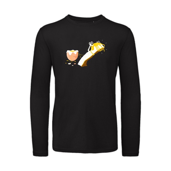 Facehugger'eggs - T-shirt bio manches longues Homme imprimé- B&C - T Shirt organique manches longues - thème inclassable et imprimé -