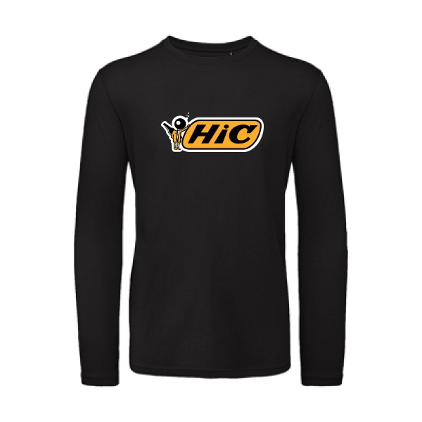 Hic-T-shirt bio manches longues humoristique - B&C - T Shirt organique manches longues- Thème vêtement parodie -