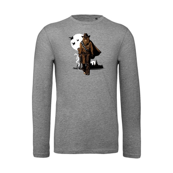Space Cow-Boy - T shirt imprimé Homme -B&C - T Shirt organique manches longues