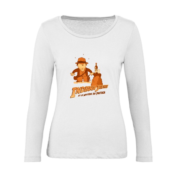 Indiana - T-shirt femme bio manches longues Femme alcool - B&C - Inspire LSL women  - thème alcool et parodie-