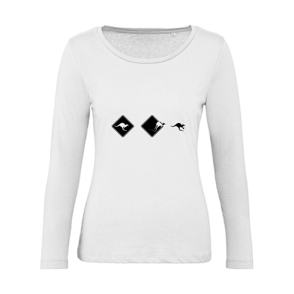 HopHopHop - T shirt kangourou rigolo - B&C - Inspire LSL women 