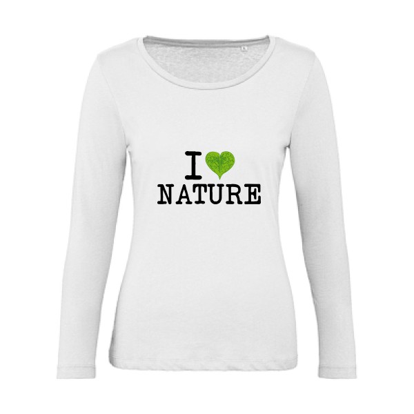 T-shirt femme bio manches longues Femme original sur le thème de l'écologie - Naturophile - 