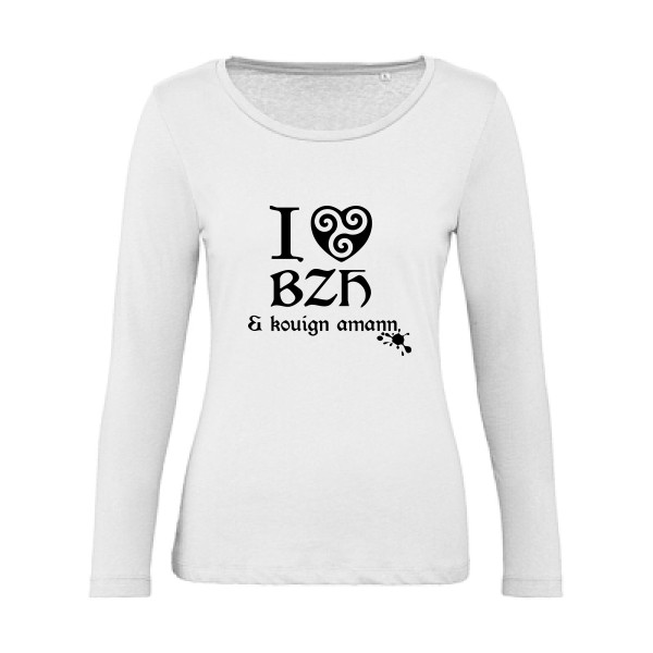 Love BZH & kouign-Tee shirt breton - B&C - Inspire LSL women 