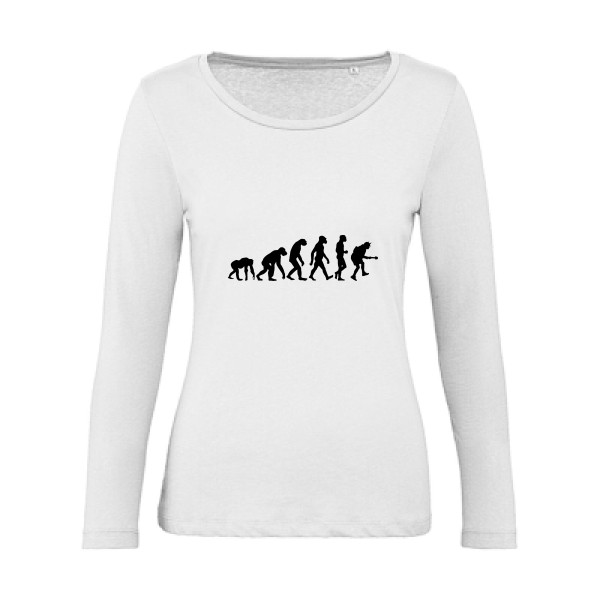 Rock Evolution - T shirt original Femme - modèle B&C - Inspire LSL women  - thème rock et vintage -