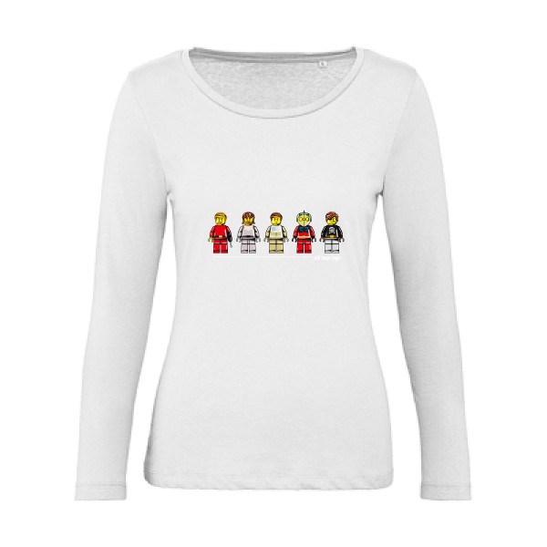 Old Boys Toys - T-shirt femme bio manches longues original pour Femme -modèle B&C - Inspire LSL women  - thème personnages animés -