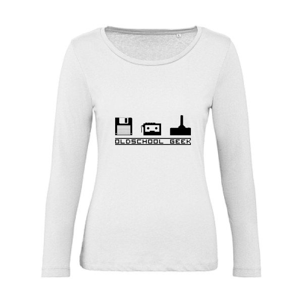 Oldschool Geek-T shirt vintage -B&C - Inspire LSL women 