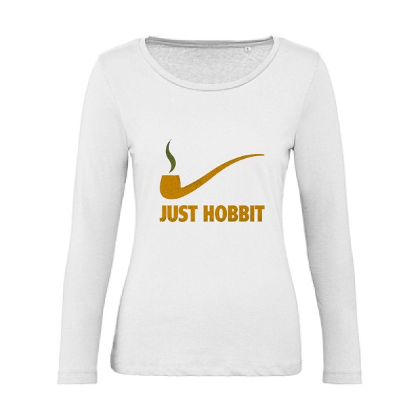 Just Hobbit - T-shirt femme bio manches longues seigneur des anneaux Femme - modèle B&C - Inspire LSL women  -thème cinema -