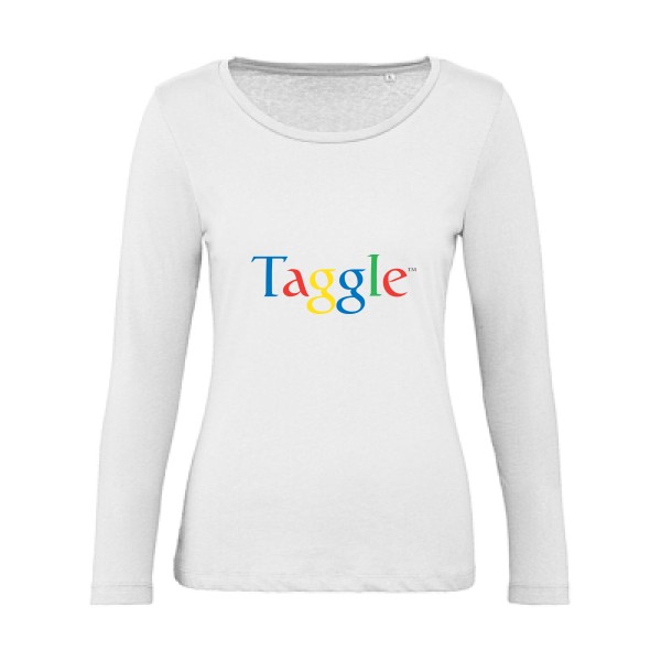 Taggle - T-shirt femme bio manches longues parodie - Thème t shirt humoristique- B&C - Inspire LSL women  -