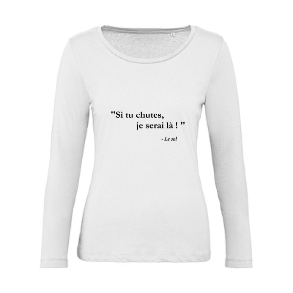 Bim! - T-shirt femme bio manches longues avec inscription -Femme -B&C - Inspire LSL women  - Thème humour absurde -