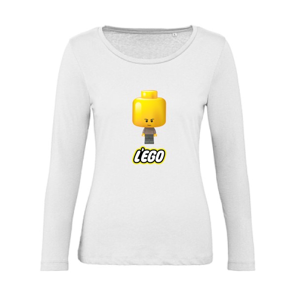 L'EGO-T-shirt femme bio manches longues humoristique - B&C - Inspire LSL women - Thème parodie -