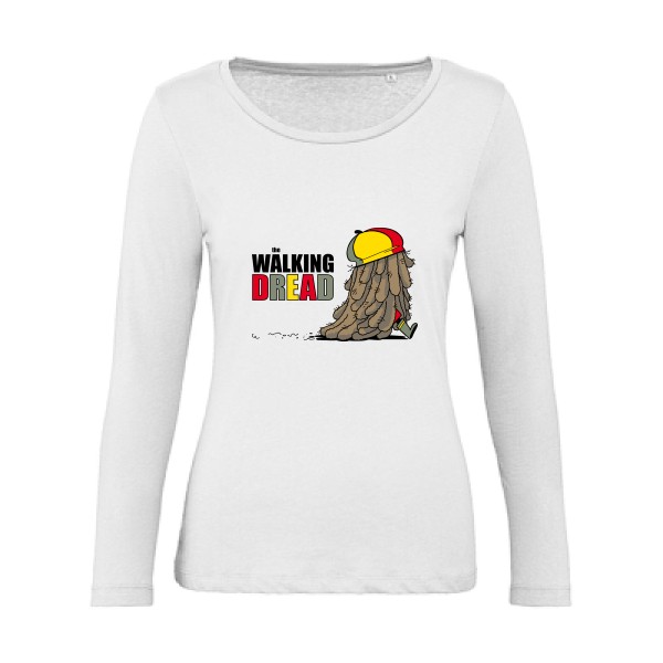the WALKING DREAD-T-shirt femme bio manches longues vintage et reggae 