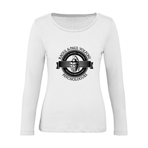 Volfoni -  T-shirt femme bio manches longues Femme - B&C - Inspire LSL women  - thème tee shirt  vintage -