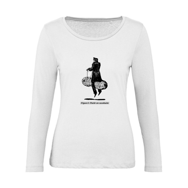 Partir en cacahuète- T-shirts originaux Femme- modèle B&C - Inspire LSL women  -