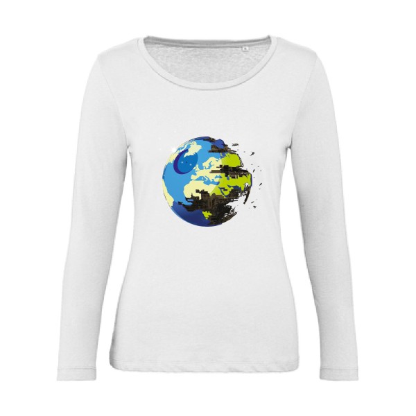 EARTH DEATH - tee shirt original Femme -B&C - Inspire LSL women 