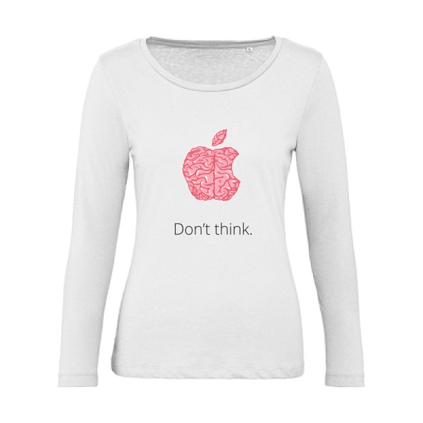 Lobotomie - T-shirt femme bio manches longues parodie marque Femme  -B&C - Inspire LSL women  - Thème original et parodie -