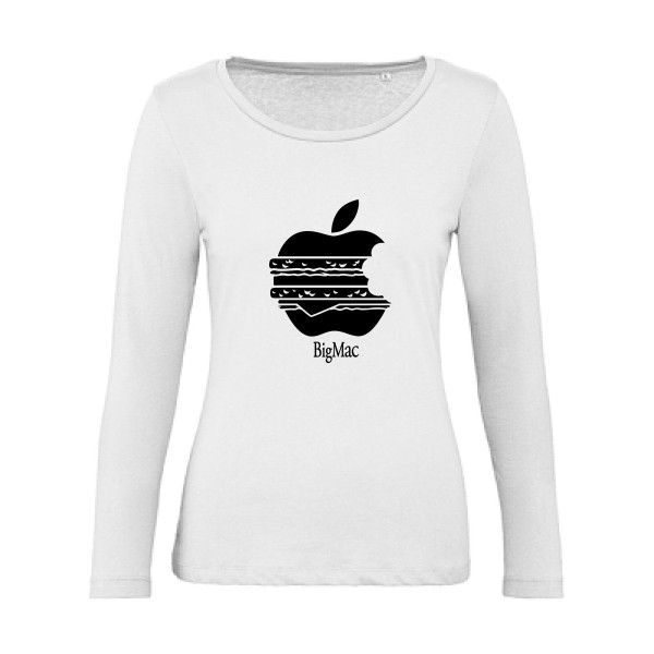 BigMac -T-shirt femme bio manches longues Geek- Femme -B&C - Inspire LSL women  -thème  parodie - 