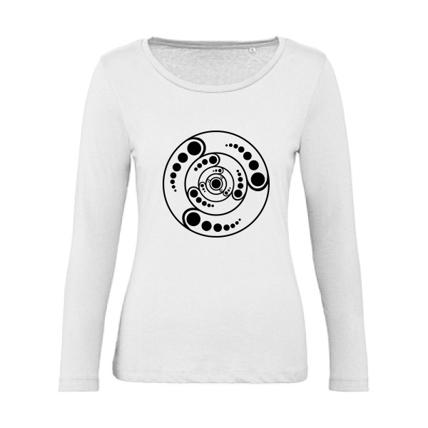 T-shirt femme bio manches longues original Femme  - crops circle - 