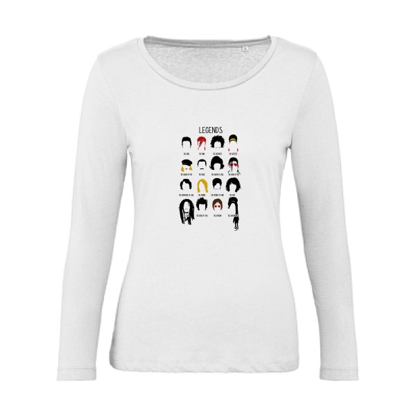 Legends-T-shirt femme bio manches longues humoristique - B&C - Inspire LSL women - Thème vêtement original -