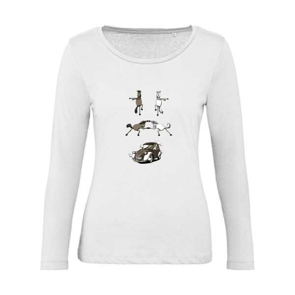 Fusion -T-shirt femme bio manches longues 2 cv -B&C - Inspire LSL women  -thème automobile -