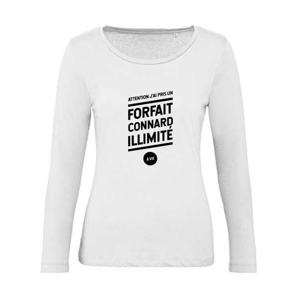 T-shirt femme bio manches longues - B&C - Inspire LSL women  - Forfait connard illimité