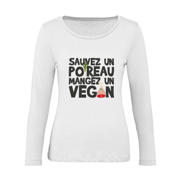 vegan poireau -B&C - Inspire LSL women  - Tee-shirts message Femme -