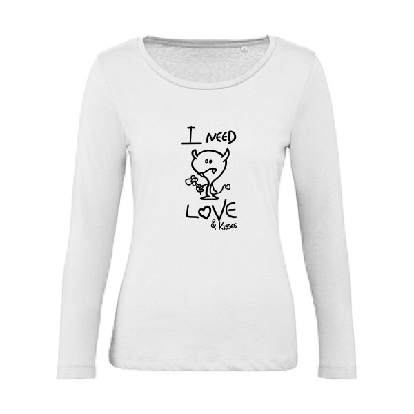 T-shirt femme bio manches longues Femme original - LOVER -