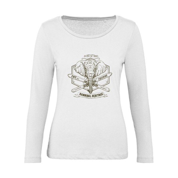 Hannibal Heritage - T shirt original Femme - modèle B&C - Inspire LSL women  - thème vintage -