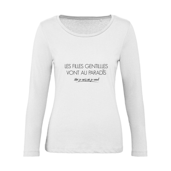 T shirt humour femme les filles  sur B&C - Inspire LSL women 