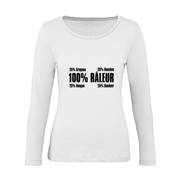 Râleur - T-shirt femme bio manches longues Femme original et drôle  - thème humour-B&C - Inspire LSL women 