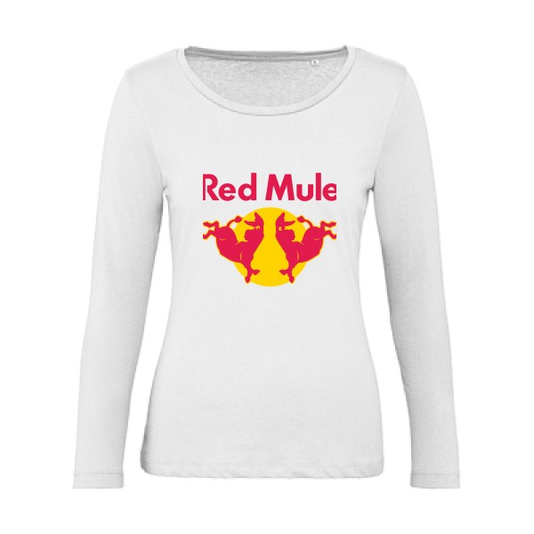 Red Mule-Tee shirt Parodie - Modèle T-shirt femme bio manches longues -B&C - Inspire LSL women 