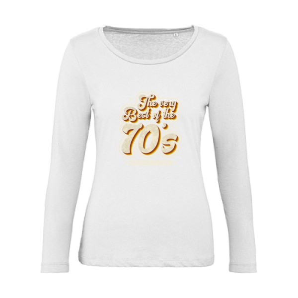70s - T-shirt femme bio manches longues original -B&C - Inspire LSL women  - thème année 70 -