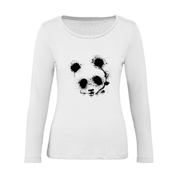 T-shirt femme bio manches longues panda - Femme -B&C - Inspire LSL women  