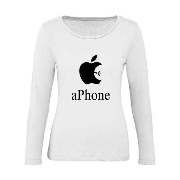 aPhone T shirt geek-B&C - Inspire LSL women 
