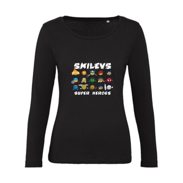 Super Smileys- Tee shirt rigolo - B&C - Inspire LSL women  -