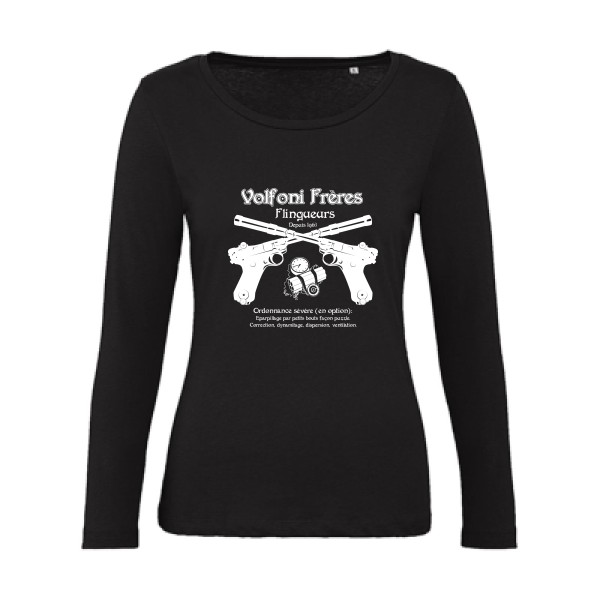 Volfoni Frère -T-shirt femme bio manches longues  Femme  vintage -B&C - Inspire LSL women  -thème  rétro et vintage - 