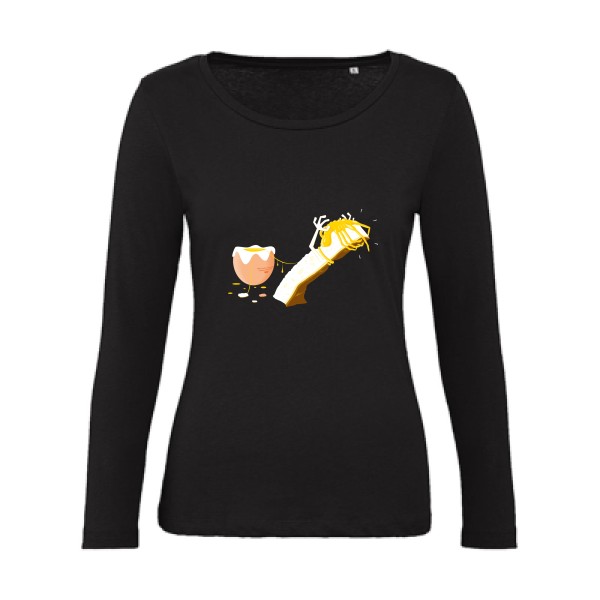 Facehugger'eggs - T-shirt femme bio manches longues Femme imprimé- B&C - Inspire LSL women  - thème inclassable et imprimé -