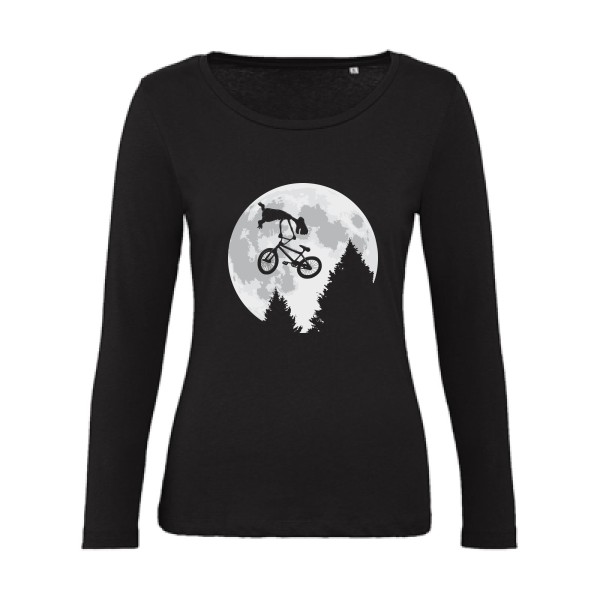 ET Tailwhip-T-shirt femme bio manches longues humoristique - B&C - Inspire LSL women - Thème cadeau rigolo -