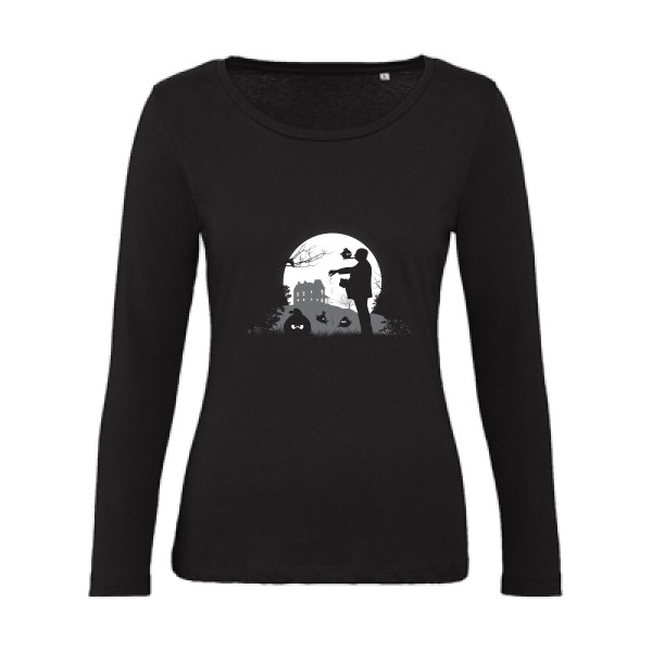 angry hitch2 - T-shirt femme bio manches longues original Femme  -B&C - Inspire LSL women  - Thème original et vintage -