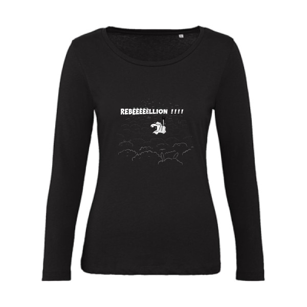 Rebeeeellion - T-shirt femme bio manches longues Femme - Thème animaux et dessin -B&C - Inspire LSL women -