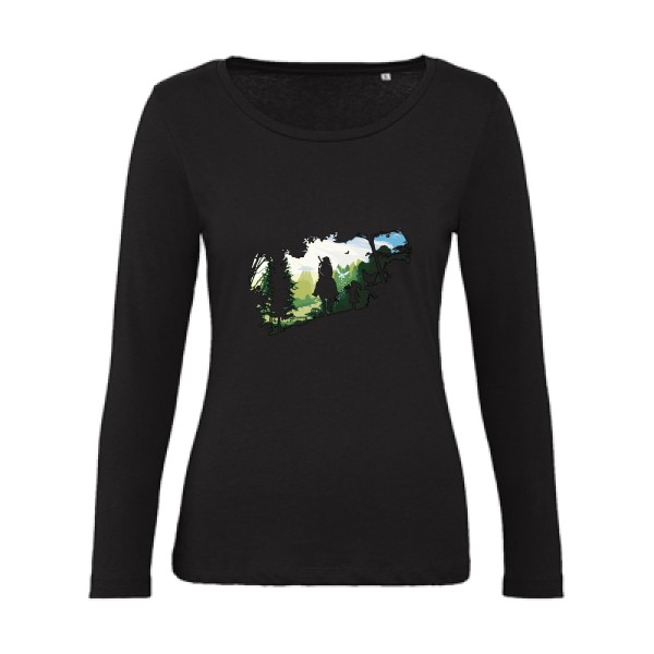 Adventure link - T-shirt femme bio manches longues original  Femme - thème graphique -B&C - Inspire LSL women 