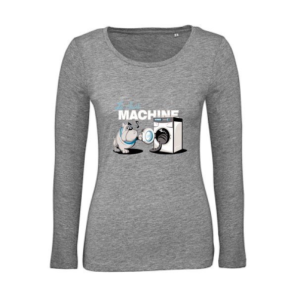 t shirt parodie marque-Le Chat Machine-B&C - Inspire LSL women -Femme