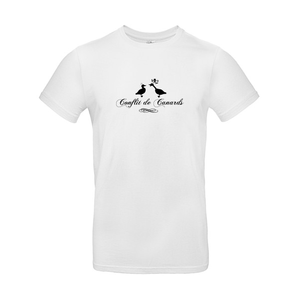 Conflit De Canards - Tee shirt humour noir Homme -B&C - E190