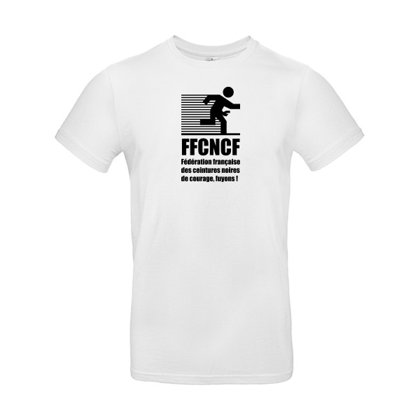  T-shirt Homme original - Ceinture noire de courage, fuyons ! - 