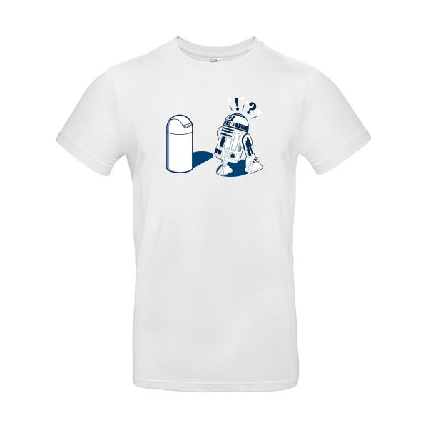 R2D2 7C - T-shirt R2D2 pour Homme -modèle B&C - E190 - thème parodie et cinema -