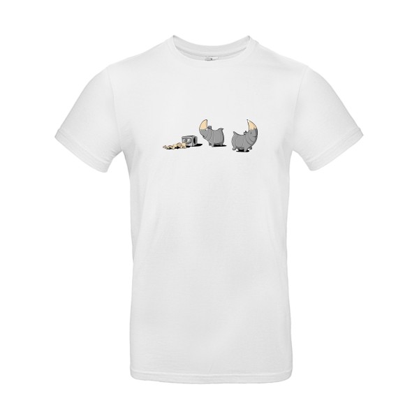 Rhinoféroce - T-shirt humour potache Homme  -B&C - E190 - Thème humour noir -